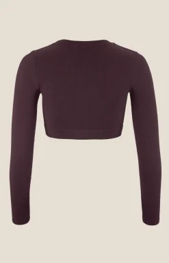 Collective Rib Cropped Ls Top W