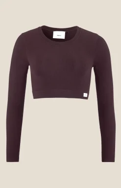 Collective Rib Cropped Ls Top W