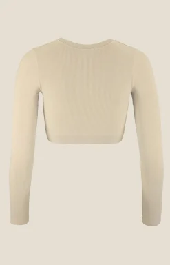 Collective Rib Cropped Ls Top W